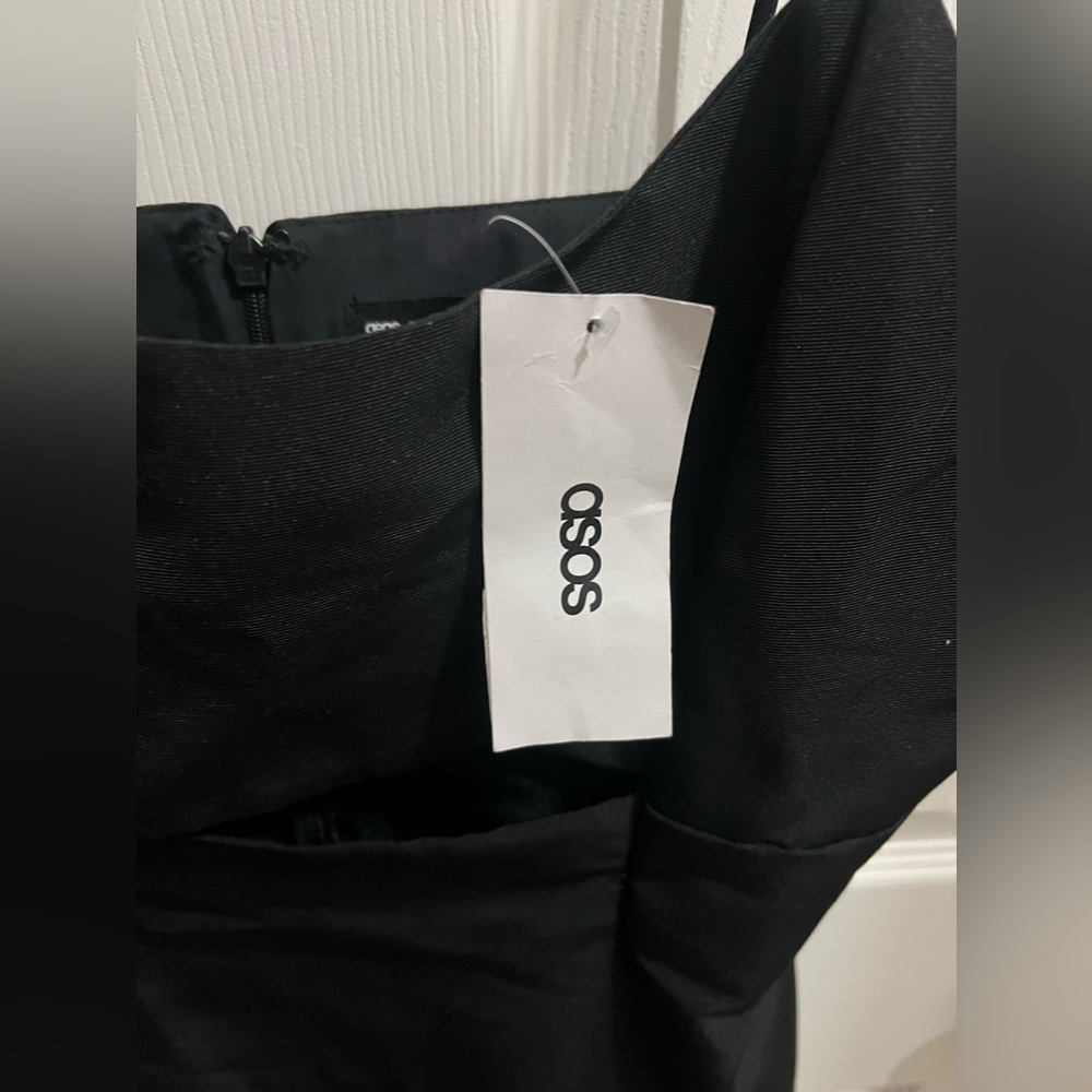 Black Sleeveless Cut Out Mini Dress ASOS Size 10 (14 UK) NWT - Picture 5 of 13